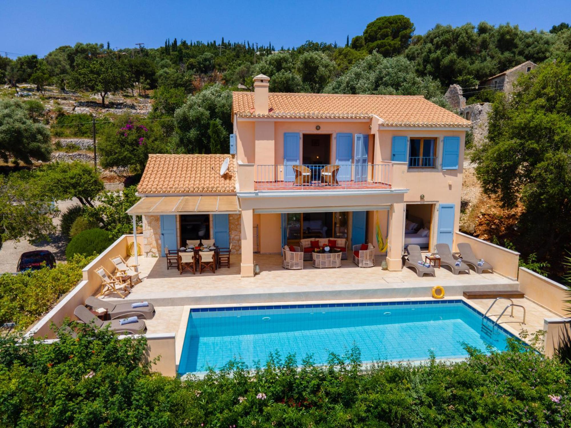 Villa Apollo Up To 8Px, Private Pool Fiskárdo Eksteriør bilde